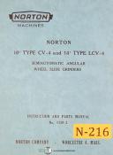 Norton-Norton 10\" Type cV-4, and 14\" Type LCV-4, Grinder Instructions 1759 Parts Manual-10\"-14\"-Type CV-4-Type LCV-4-01